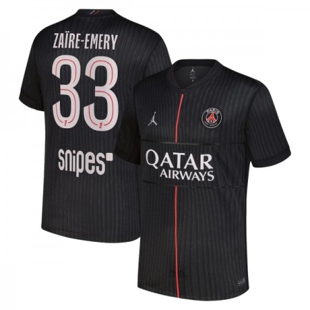 Jalkapallo Pelipaidat/Peliasut Paris Saint-Germain Zaire-Emery 33 Jordan Neljäspelipaita 2025-26